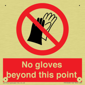 No gloves beyond this point